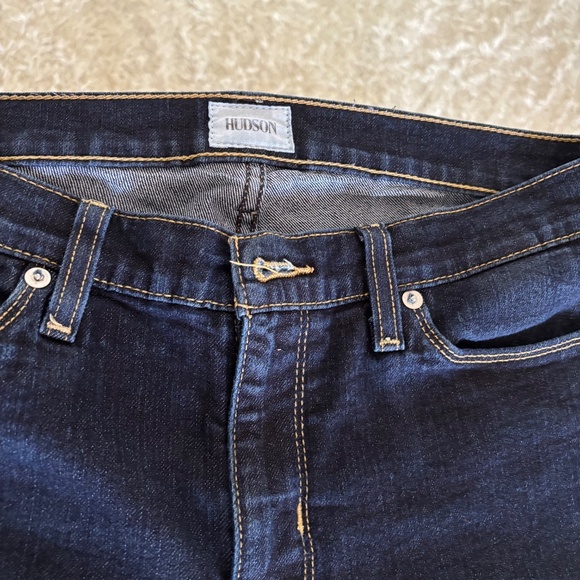 HUDSON Jeans Size 28 Womens Mid Rise Dark Blue Denim Nico Ankle Super Skinny - Picture 6 of 7